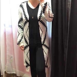 Black and white cardigan